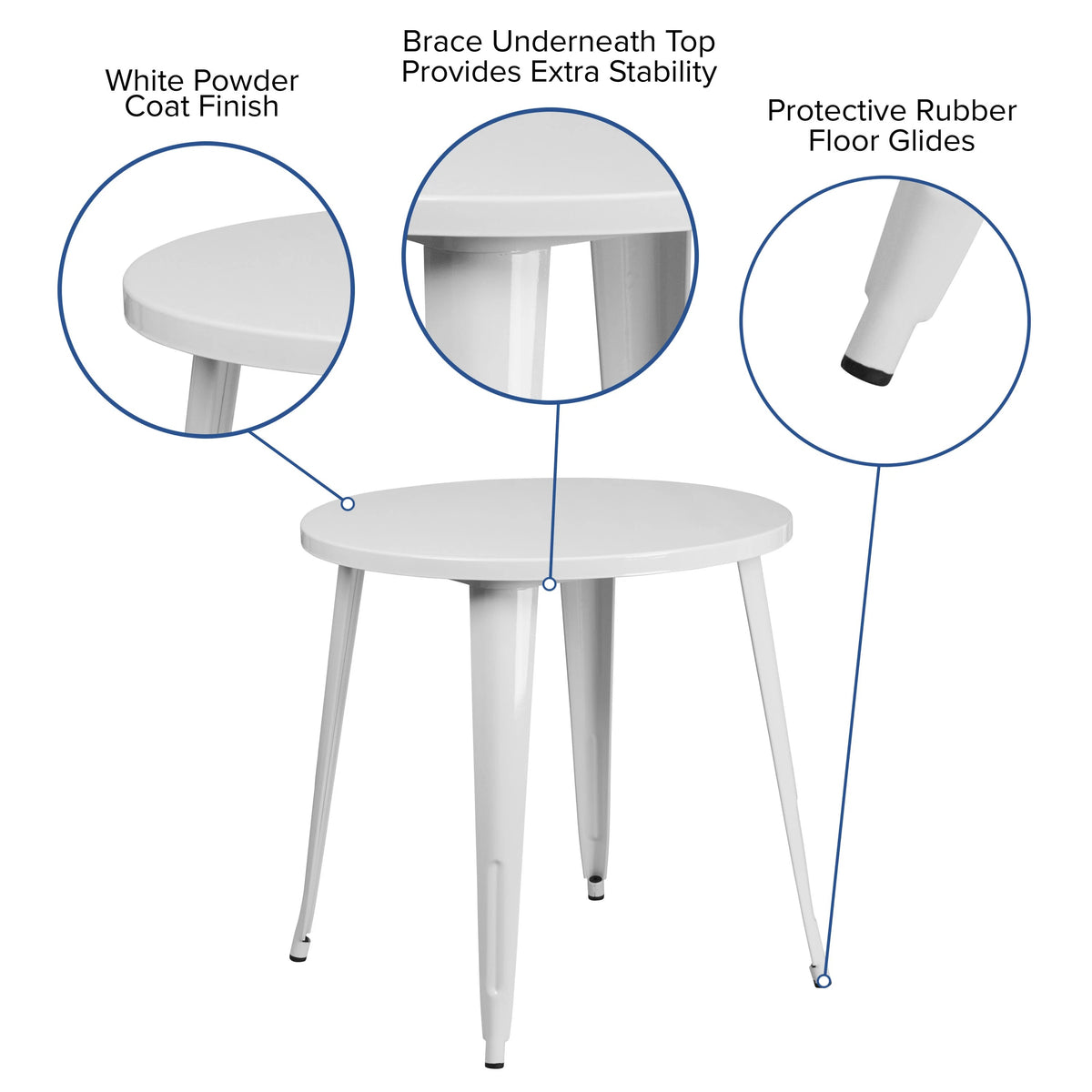 Flash Furniture CH-51090-29-BQ-GG Table, 29 1/2" High, Black - photo 6