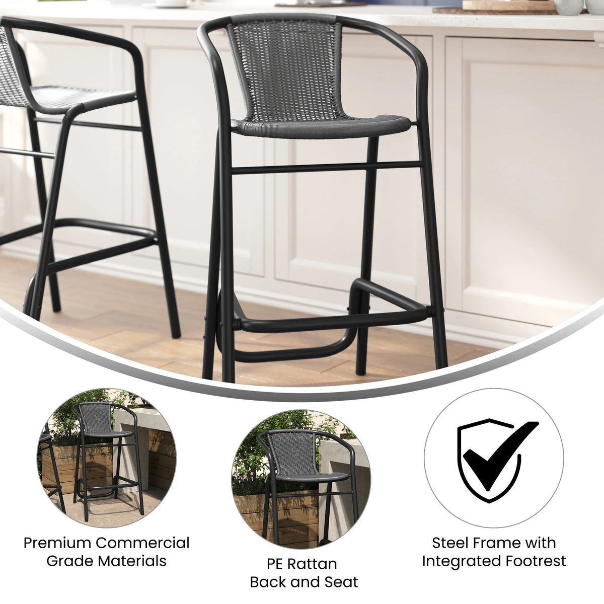 Flash Furniture SDA-AD632032R Lila Bar Stool, 22" Wide - photo 3
