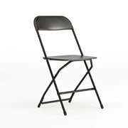 Flash Furniture LE-L-3 Folding Chair, 17 1/2" Wide - Black