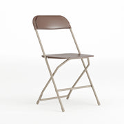Flash Furniture LE-L-3 Folding Chair, 17 1/2" Wide - Brown