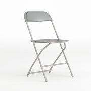 Flash Furniture LE-L-3 Folding Chair, 17 1/2" Wide - Gray