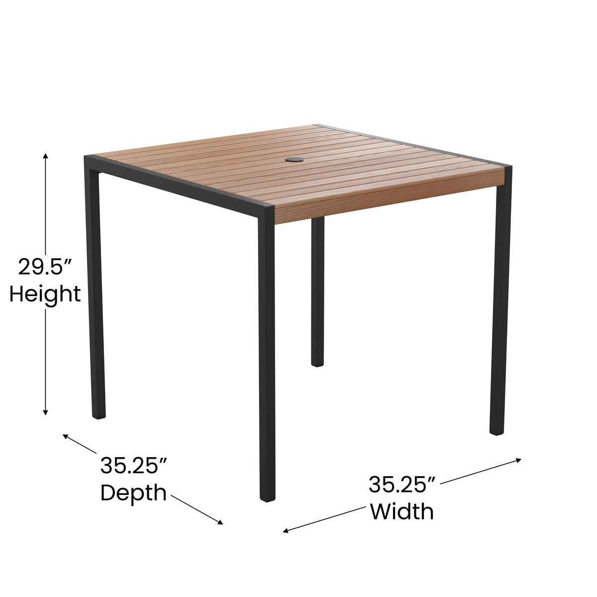 Flash Furniture XU-DG Plastic Table, 35 1/4" Wide, Beige - photo 3