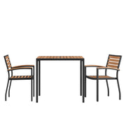 Flash Furniture XU-DG Plastic Table, 35 1/4" Wide, Beige - 2