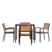 Flash Furniture XU-DG Plastic Table, 35 1/4" Wide, Beige - 4