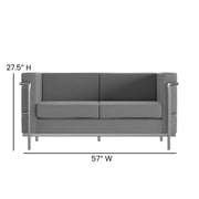 Flash Furniture ZB-REGAL-810-2-LS-GY-GG Loveseat, 57" Wide, Gray - photo 7