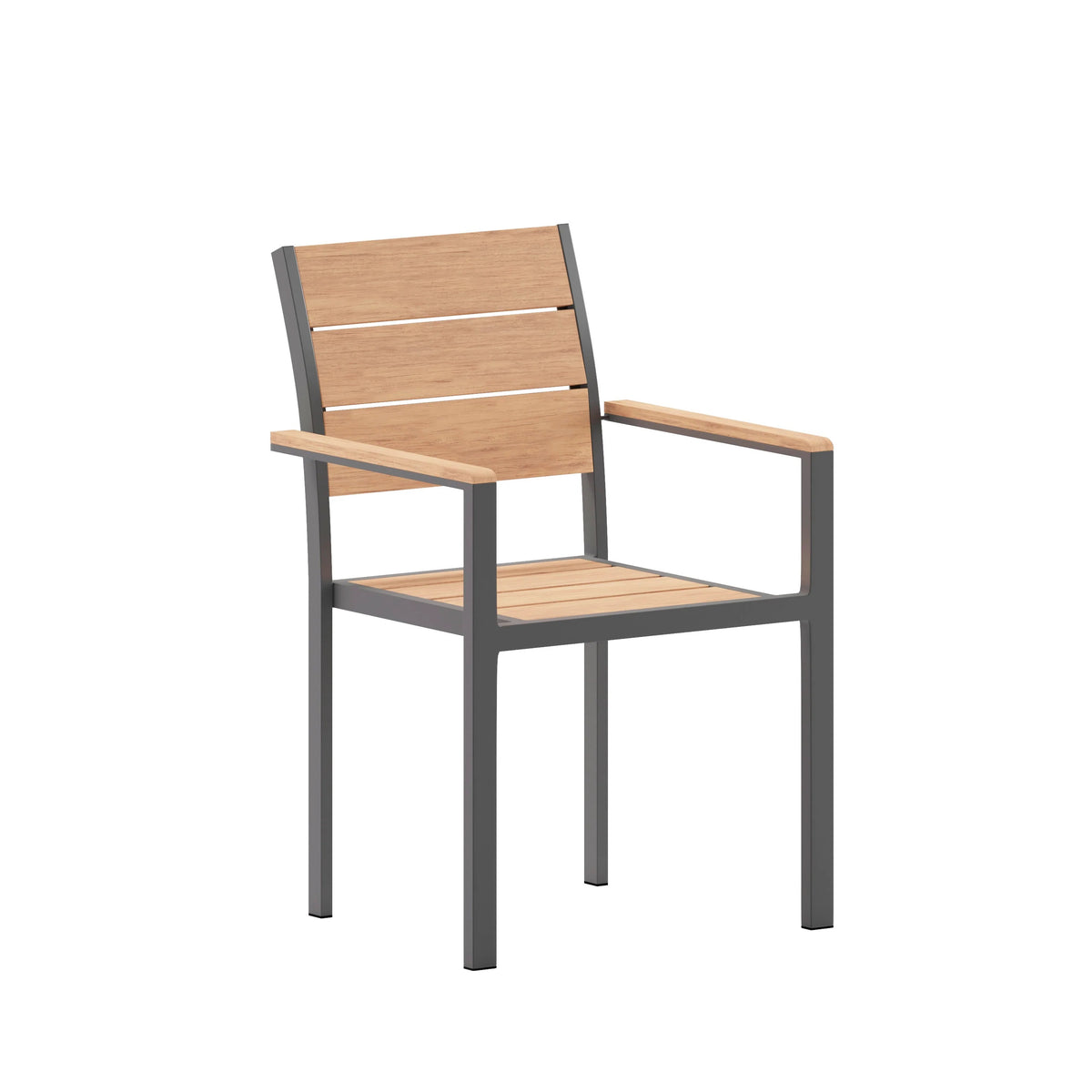 Flash Furniture SB-CA108 Chair, 15 3/4" Wide - Arm Chair Slat Back