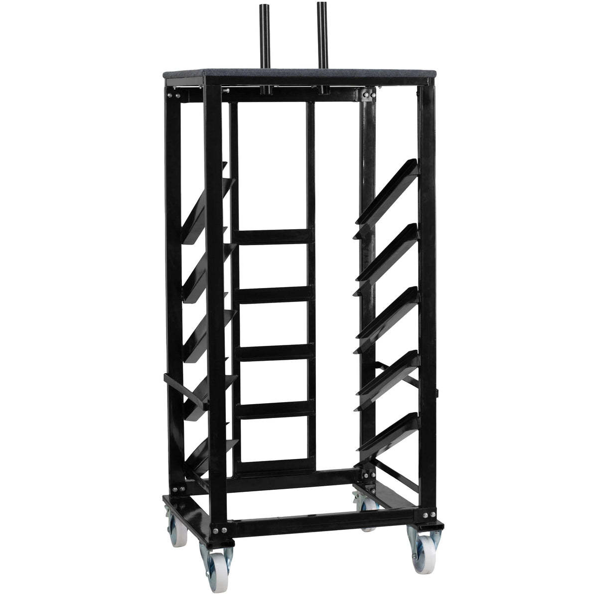 Flash Furniture Powder Coated Steel Table Dolly, 10 Tables, Black - 28 1/2"