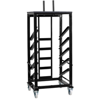 Flash Furniture Powder Coated Steel Table Dolly, 10 Tables, Black - 28 1/2"
