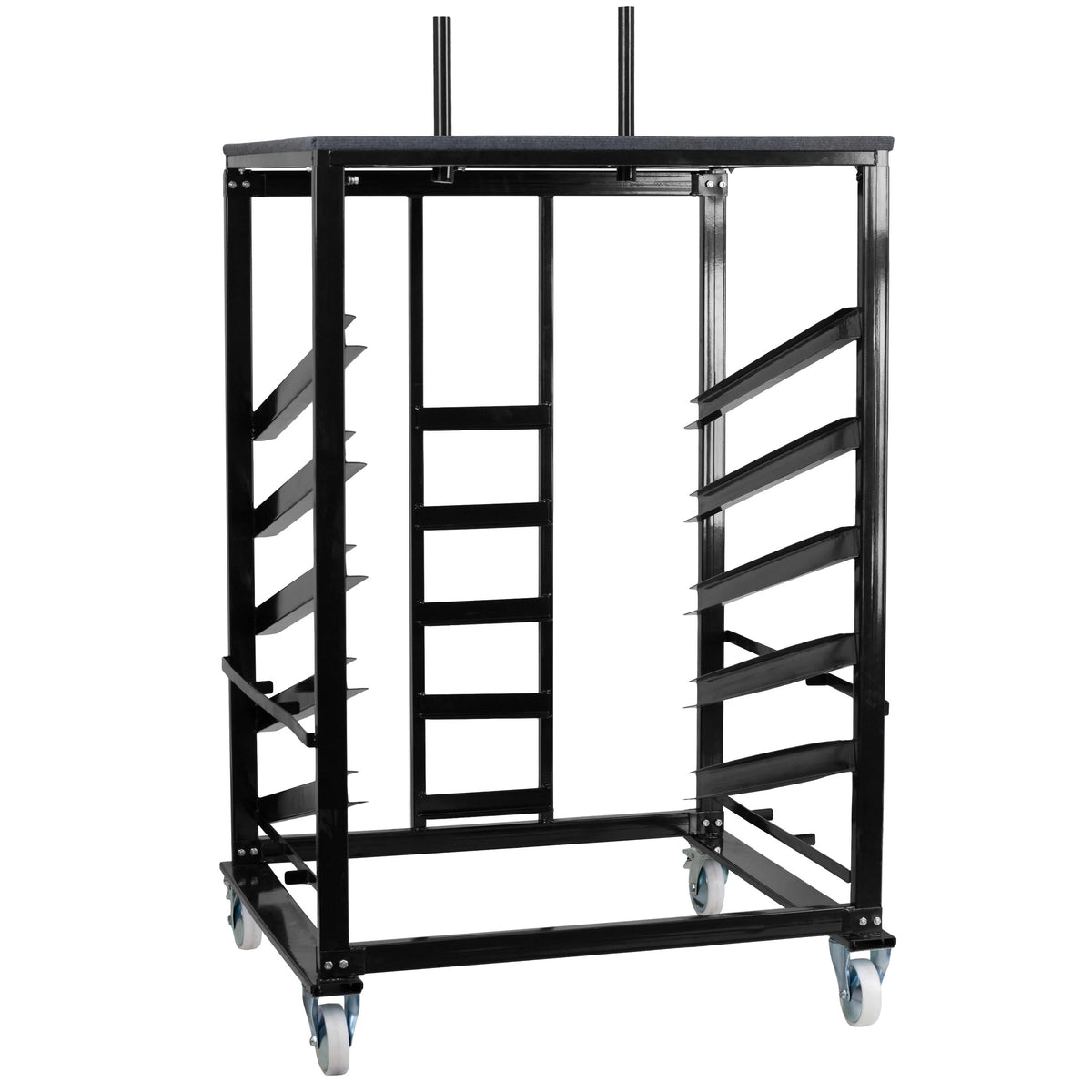 Flash Furniture Powder Coated Steel Table Dolly, 10 Tables, Black - 40"