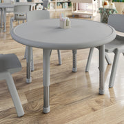 Flash Furniture YU-YCX-007-2-ROUND-TBL Plastic Table, 220 lb. Capacity - photo 2