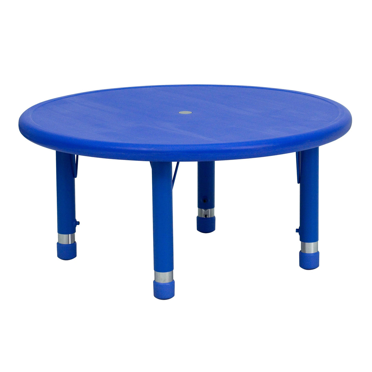 Flash Furniture YU-YCX-007-2-ROUND-TBL Plastic Table, 220 lb. Capacity - Blue