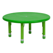 Flash Furniture YU-YCX-007-2-ROUND-TBL Plastic Table, 220 lb. Capacity - Green