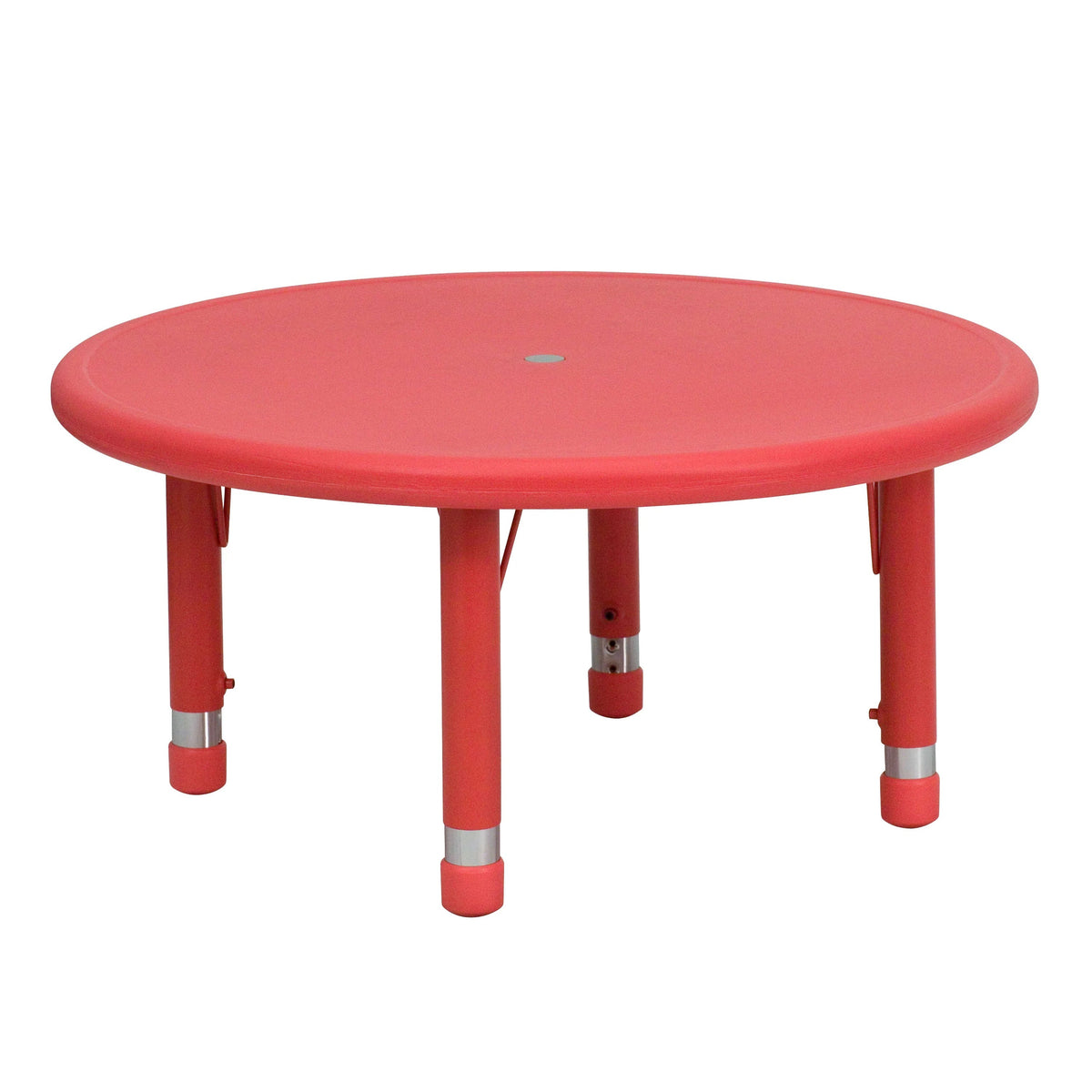 Flash Furniture YU-YCX-007-2-ROUND-TBL Plastic Table, 220 lb. Capacity - Red