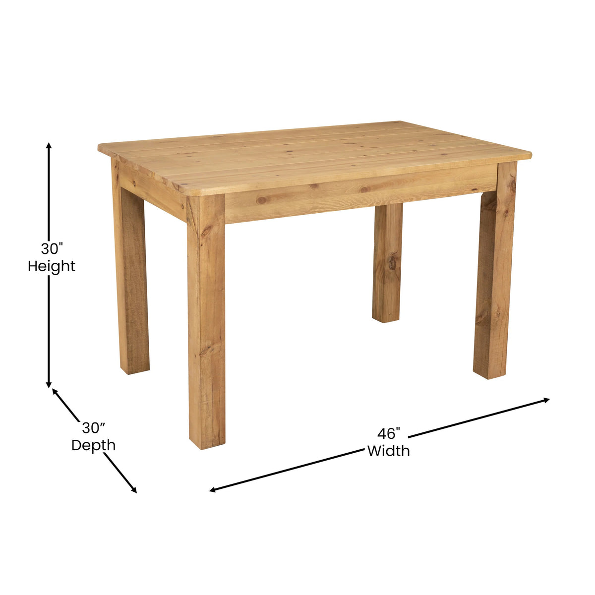 Flash Furniture XA-F Table, 30" High, Black - photo 3