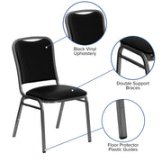 Flash Furniture NG-108-SV-BK-VYL-GG Banquet Chair, 17 3/4" Wide - photo 3