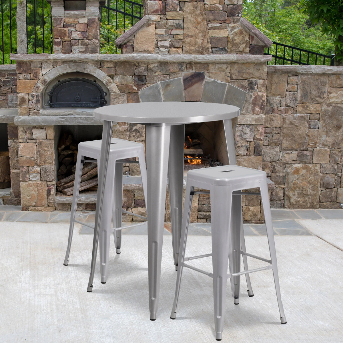 Flash Furniture CH-51090BH-2-30SQST Table, 30" Diameter - photo 2