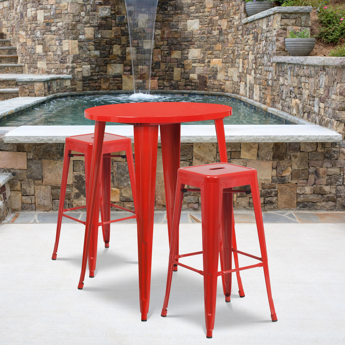 Flash Furniture CH-51090BH-2-30SQST Table, 30" Diameter - photo 5