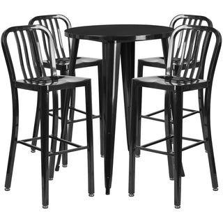 Flash Furniture CH-51090BH-4-30VRT Table, 30" Diameter - Black
