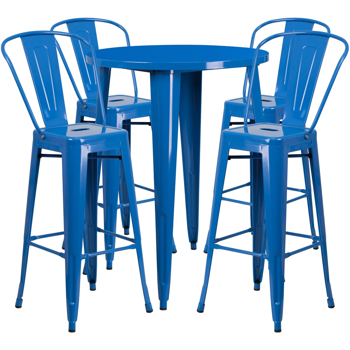 Flash Furniture CH-51090BH-4-30CAFE Table, 30" Diameter - Blue