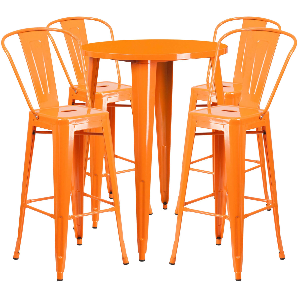 Flash Furniture CH-51090BH-4-30CAFE Table, 30" Diameter - Orange