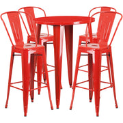 Flash Furniture CH-51090BH-4-30CAFE Table, 30" Diameter - Red