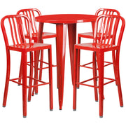 Flash Furniture CH-51090BH-4-30VRT Table, 30" Diameter - Red