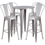 Flash Furniture CH-51090BH-4-30CAFE Table, 30" Diameter - Silver