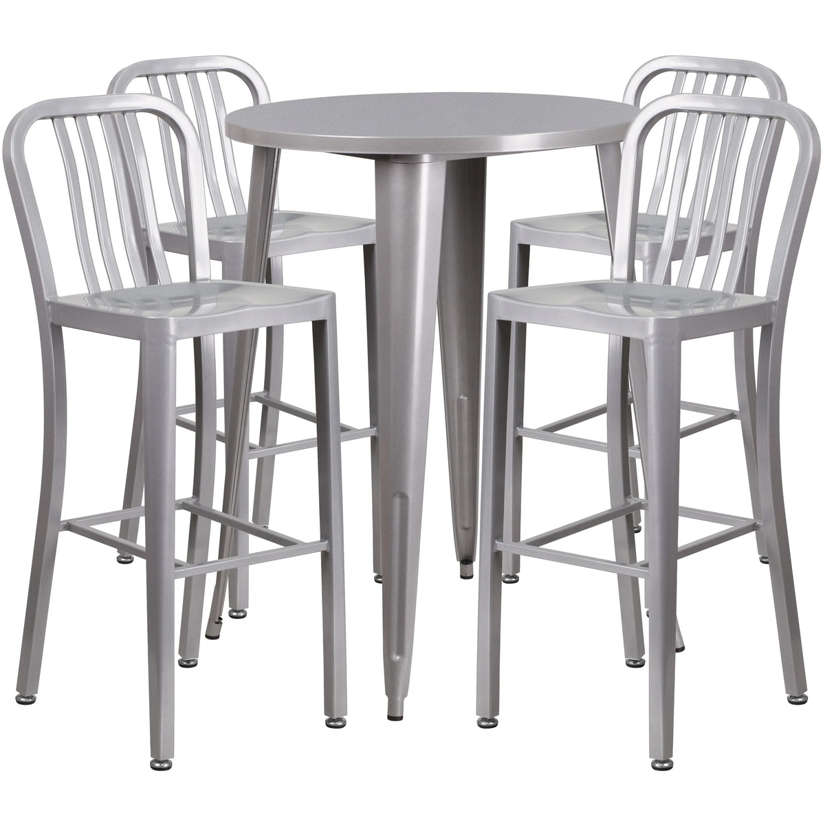 Flash Furniture CH-51090BH-4-30VRT Table, 30" Diameter - Silver
