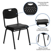 Flash Furniture RUT-GK01-BK-GG Chair, 16 1/4" Wide, Black - photo 3