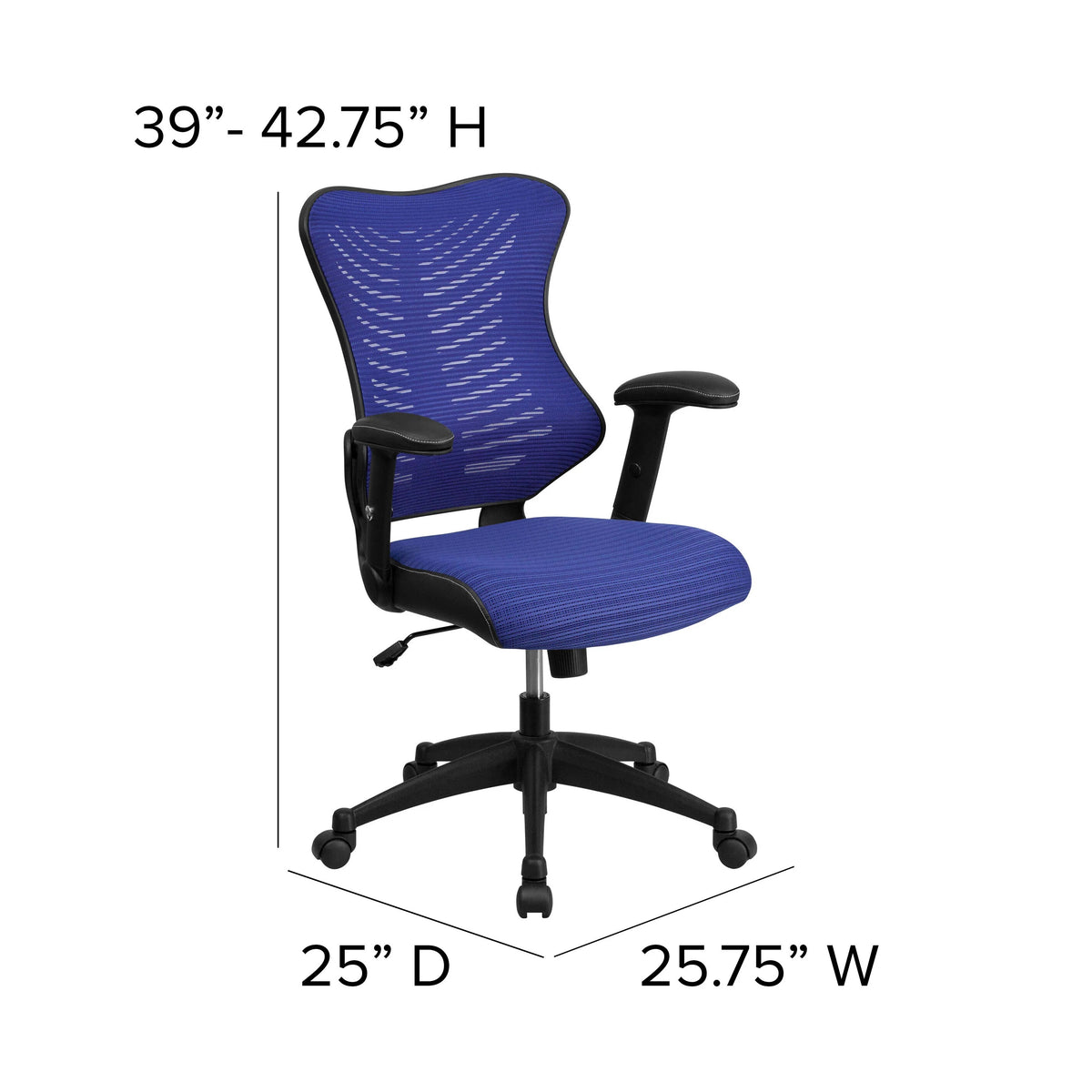 Flash Furniture BL-ZP-806-BK-LEA-GG Office Chair, 25 3/4" Wide, Black - photo 4
