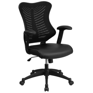 Flash Furniture BL-ZP-806-BK-LEA-GG Office Chair, 25 3/4" Wide, Black - Default Title