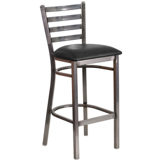 Flash Furniture XU-DG697BLAD-CLR-BAR Restaurant Bar Stool, 17" Wide - Black