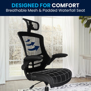 Flash Furniture BL-X-5H-GG Office Chair, 25 1/2" Wide, Black - photo 5