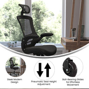 Flash Furniture BL-X-5H-RLB-GG Office Chair, 25 1/2" Wide, Black - photo 3