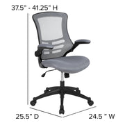 Flash Furniture BL-X-5M-BK-GG Office Chair, 25 3/4" Wide, Black - photo 4