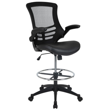 Flash Furniture BL-X-5M-D Drafting Stool, 24 1/2" Wide - Black