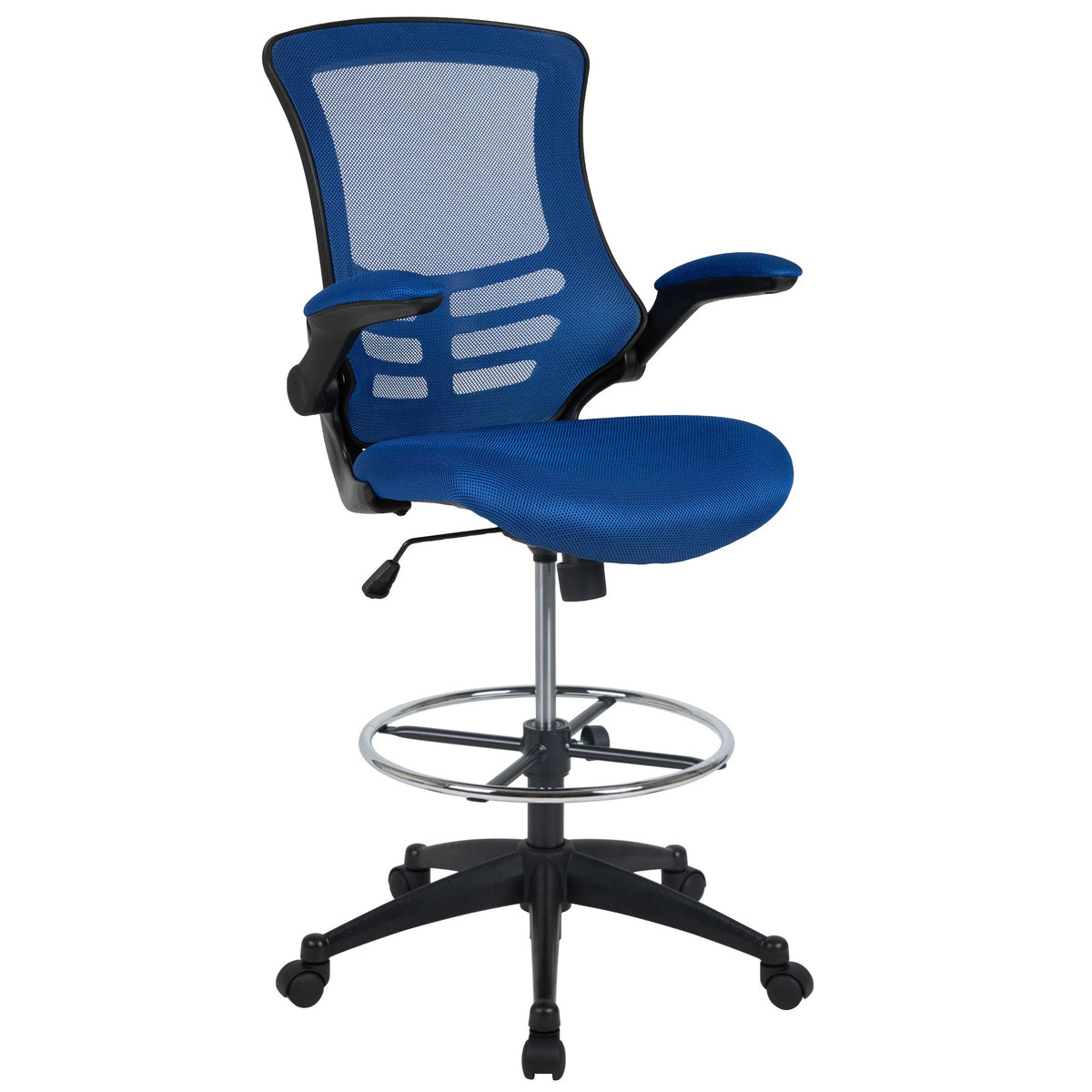 Flash Furniture BL-X-5M-D Drafting Stool, 24 1/2" Wide - Blue
