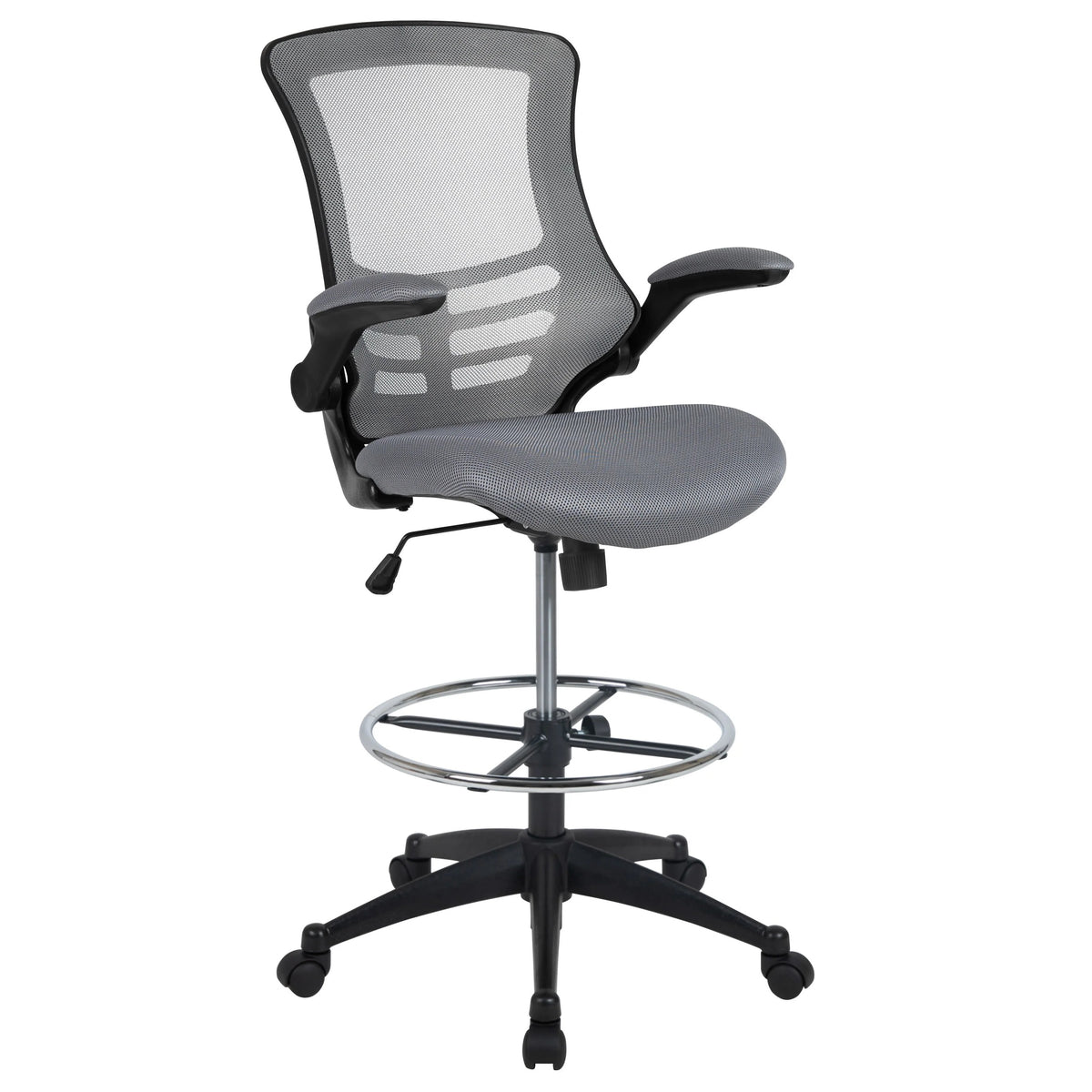 Flash Furniture BL-X-5M-D Drafting Stool, 24 1/2" Wide - Gray