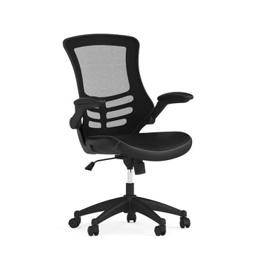 Flash Furniture BL-X-5M-LEA-GG Office Chair, 25 3/4" Wide, Black - Default Title