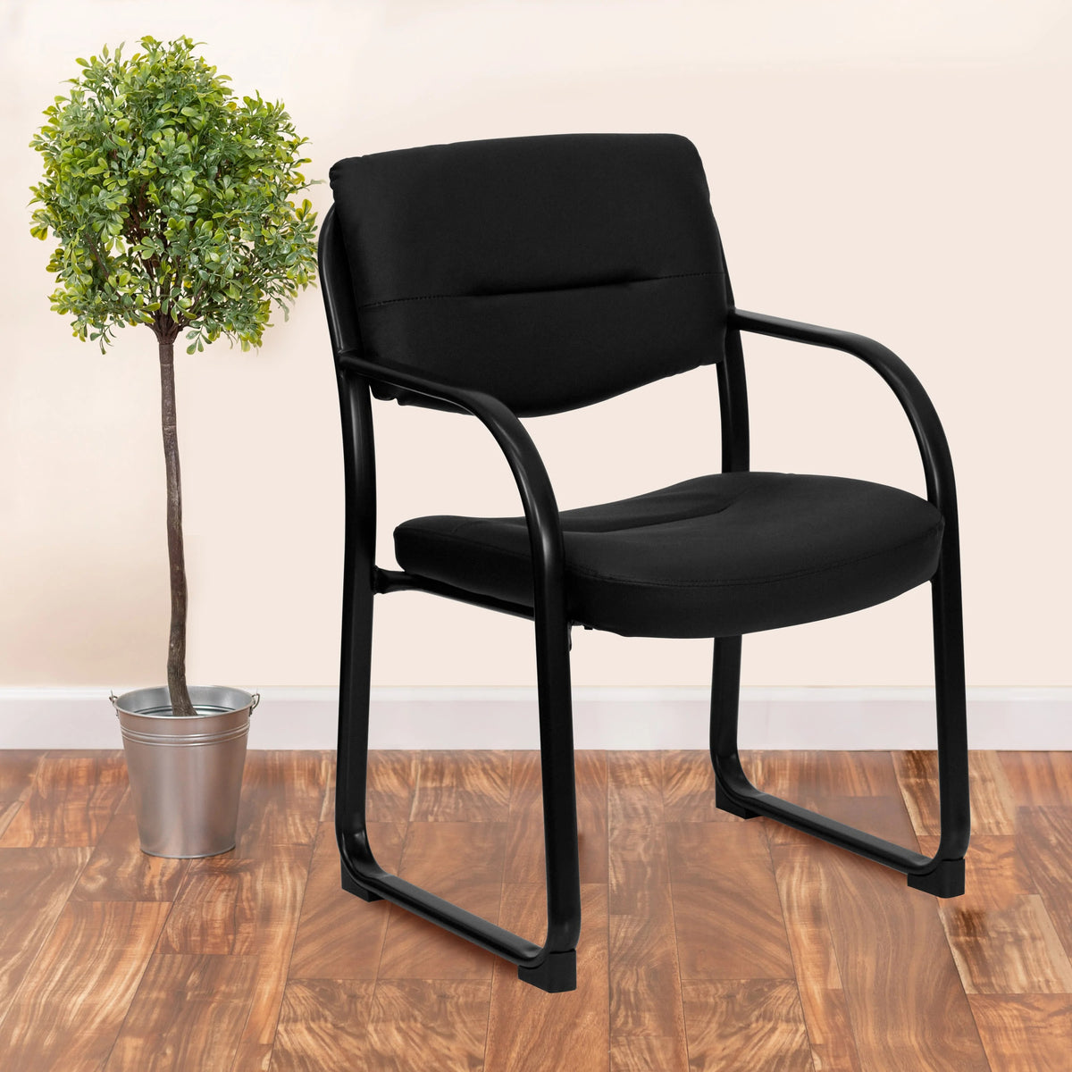 Flash Furniture BT-510-LEA-BK-GG Chair, 23" Wide, Black - photo 2