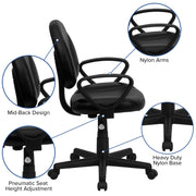 Flash Furniture BT-688-BK-A-GG Task Chair, 23 1/2" Wide, Black - photo 3