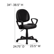 Flash Furniture BT-688-BK-A-GG Task Chair, 23 1/2" Wide, Black - photo 4