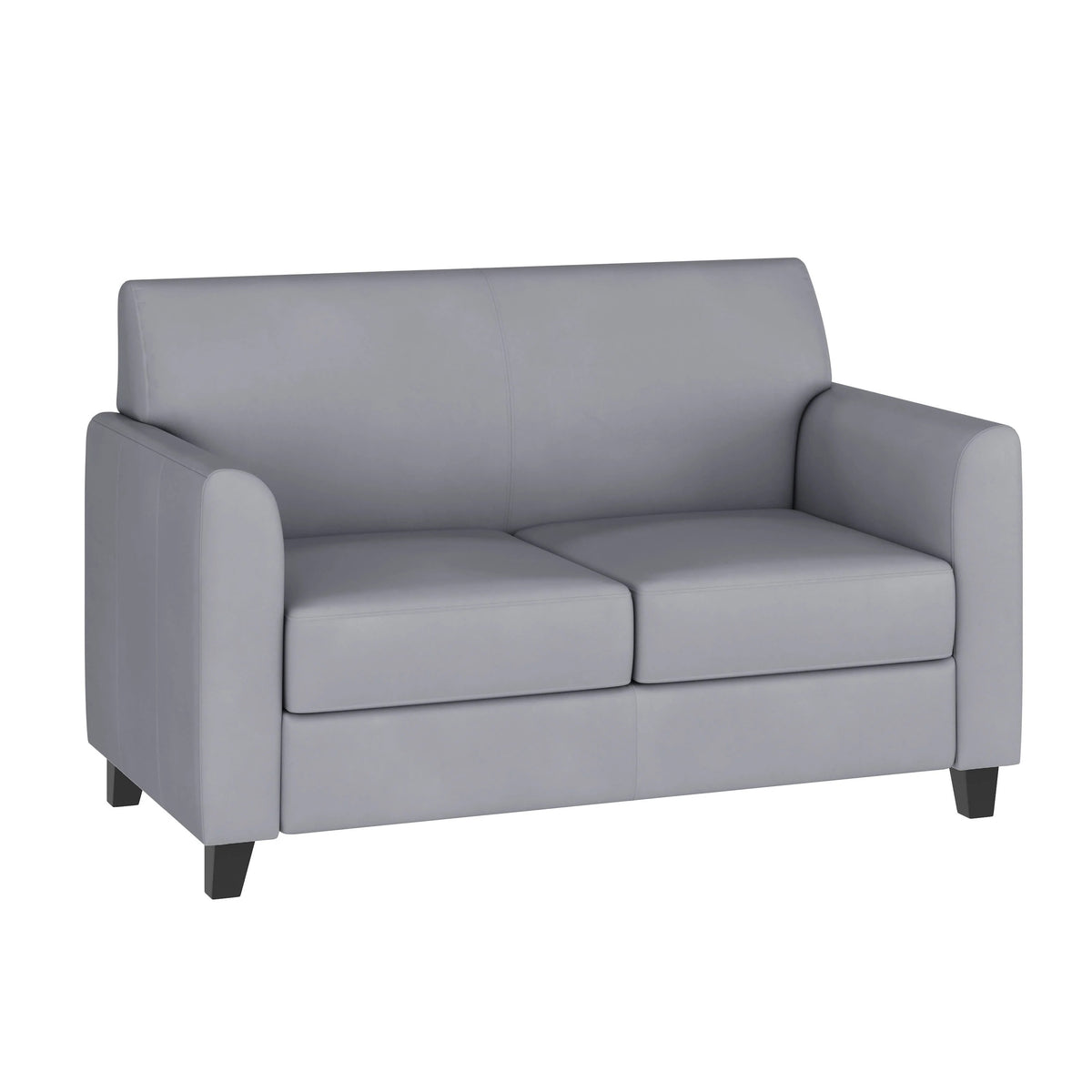 Flash Furniture BT-827-2 Hercules Diplomat Loveseat, 52" Wide - Gray Leather