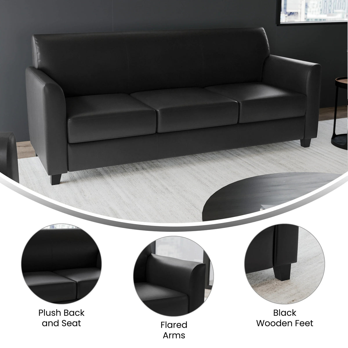 Flash Furniture BT-827-3 Hercules Diplomat Sofa, 70" Wide - photo 3