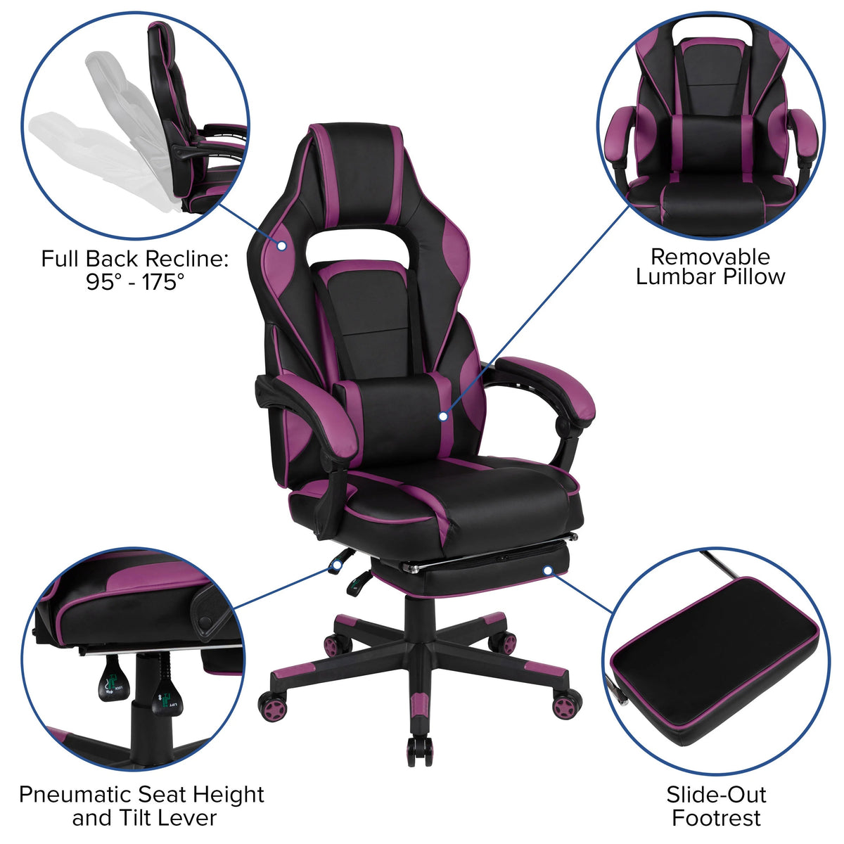 Flash Furniture CH-00288 Video Game Chair, 28" Wide - photo 2