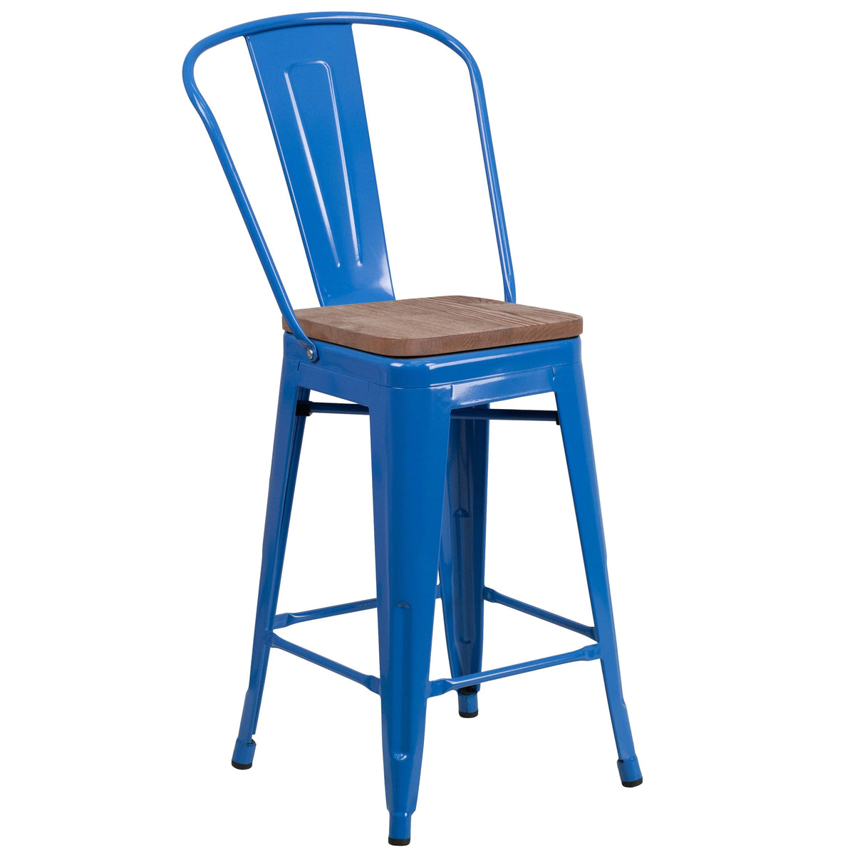Flash Furniture CH-31320-24GB Stool, 17 3/4" Wide - Blue