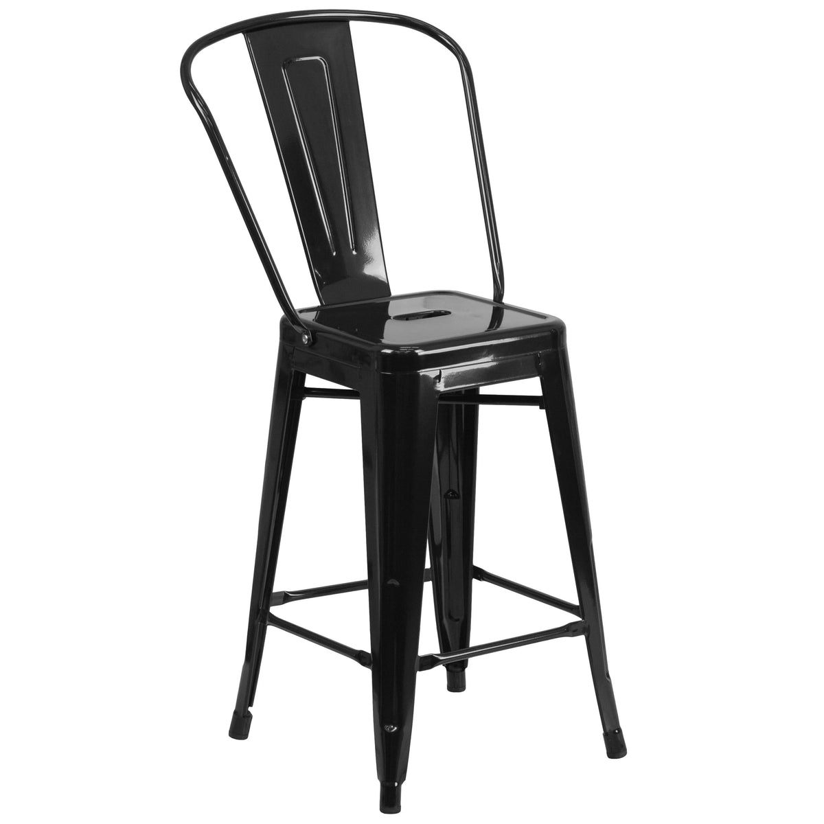 Flash Furniture Stool, 17 3/4" Wide - Black