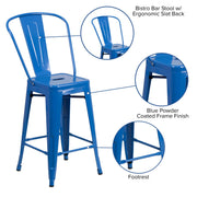Flash Furniture CH-31320-24GB-BQ-GG Stool, 17 3/4" Wide - photo 3