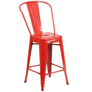 Flash Furniture Stool, 17 3/4" Wide - Red
