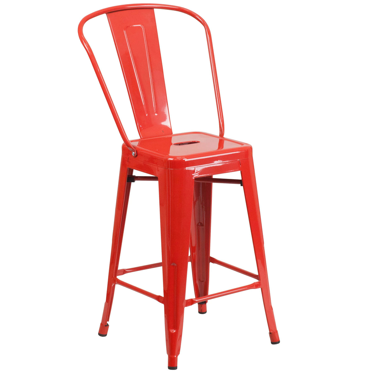 Flash Furniture Stool, 17 3/4" Wide - Red